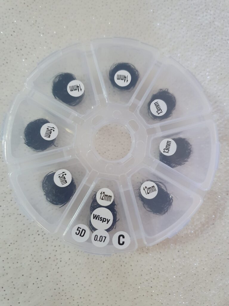 Mixed Wheel 5D Wispy C Curl Volume fans (1200 fans)