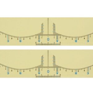 Transparent eyebrow ruler sticker x 2